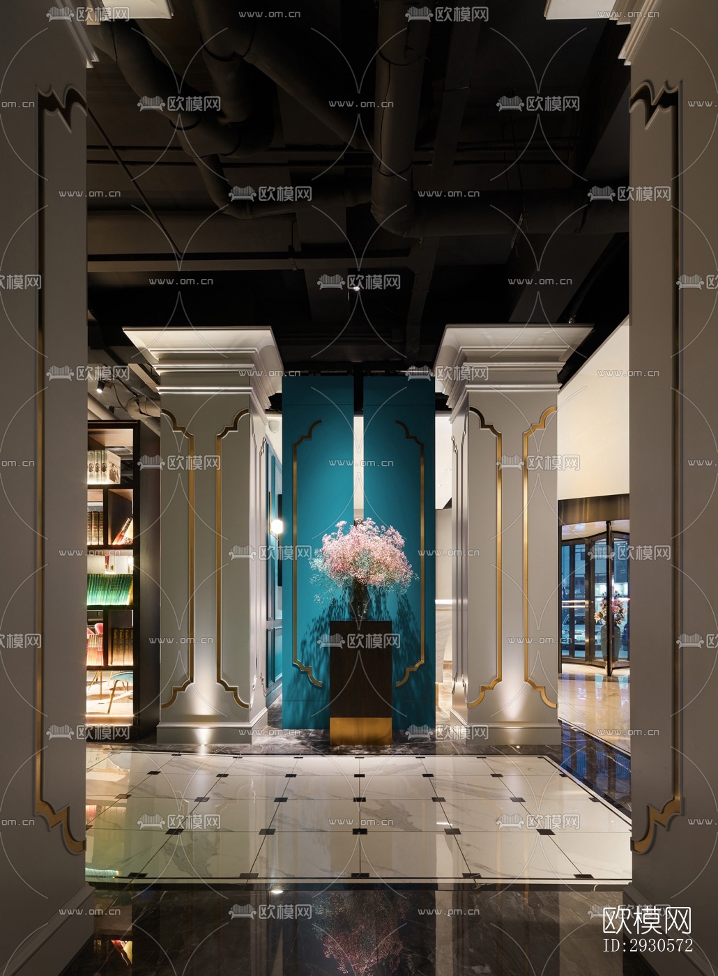 后现代酒店民宿效果图下载（渲染图8）