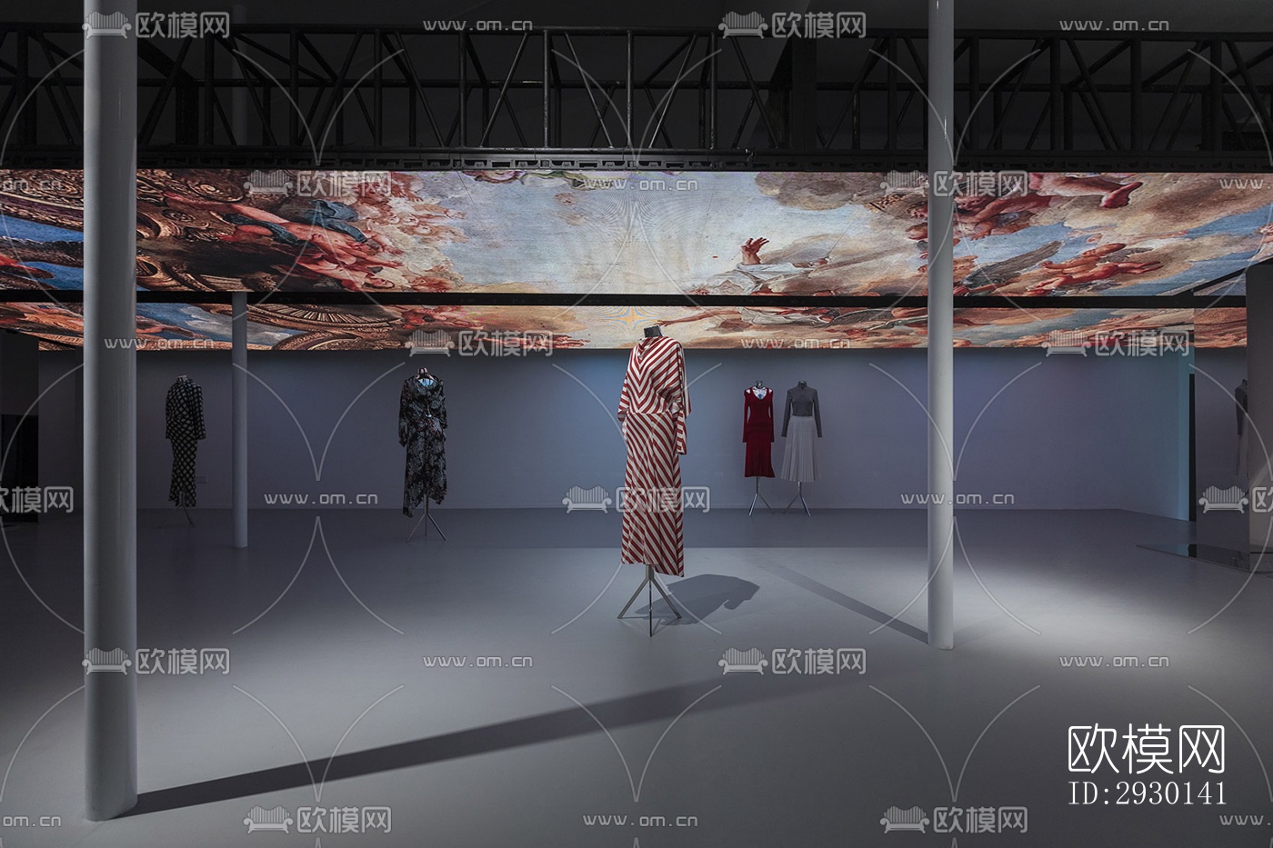 现代展览展厅效果图下载（渲染图4）