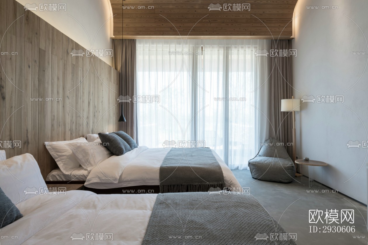 新中式酒店民宿效果图下载（渲染图13）