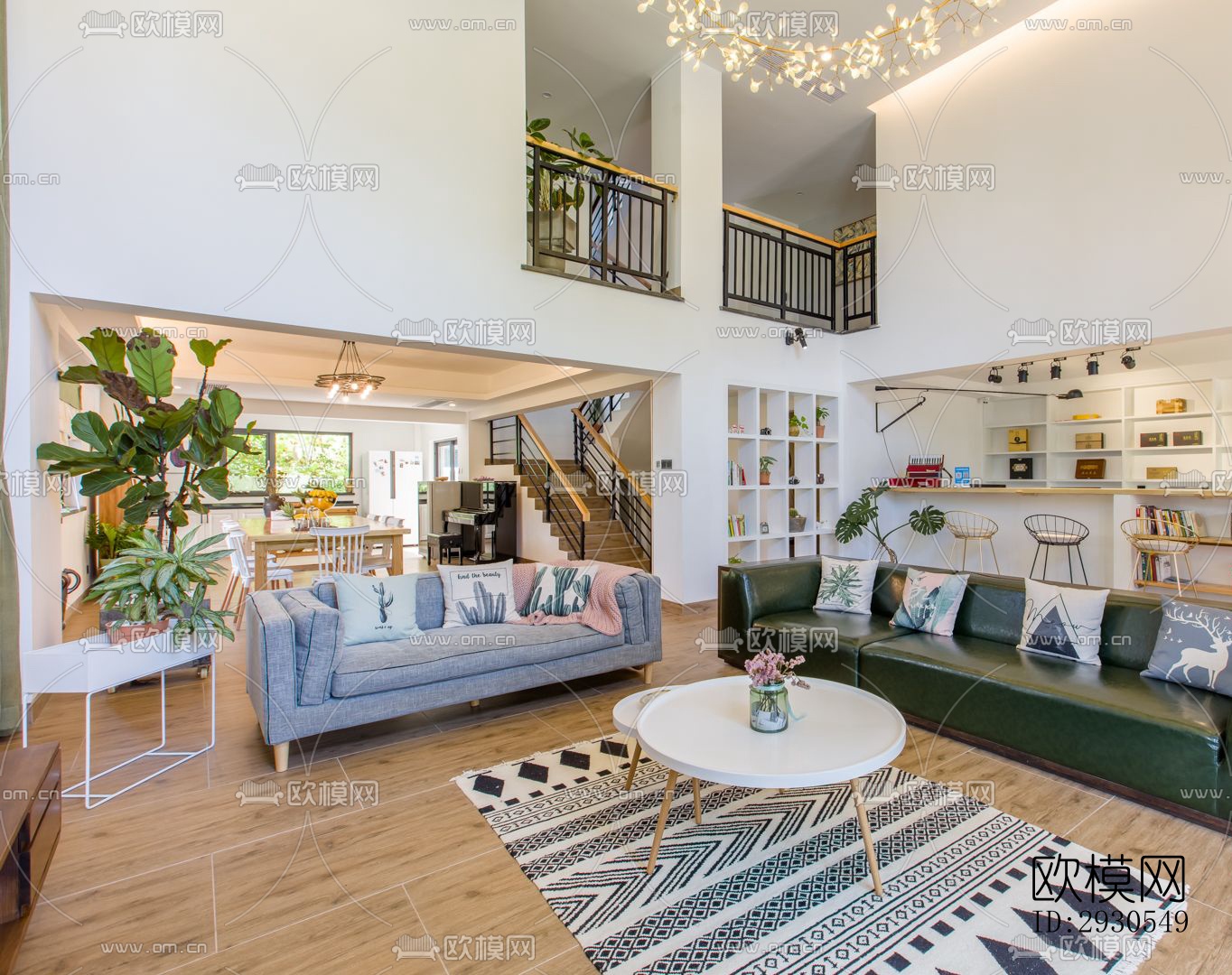 北欧酒店民宿效果图下载（渲染图1）