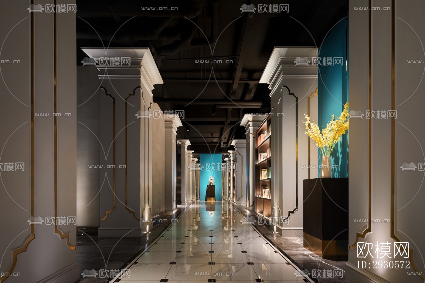 后现代酒店民宿效果图下载（渲染图9）