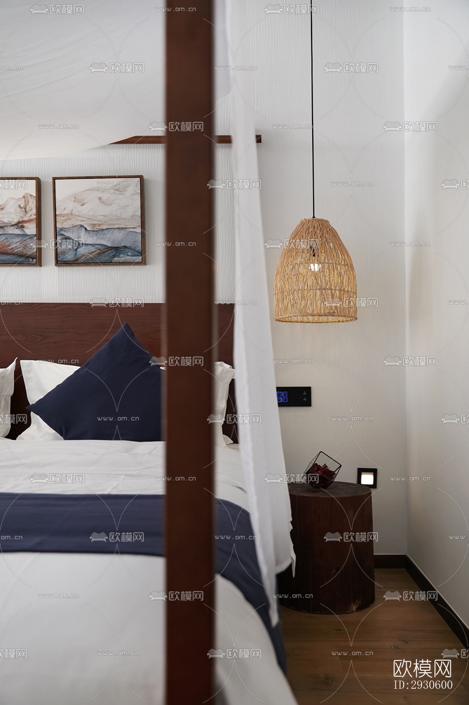 新中式酒店民宿效果图下载（渲染图10）