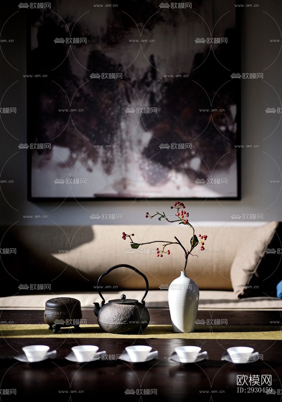 中式酒店民宿效果图下载（渲染图7）