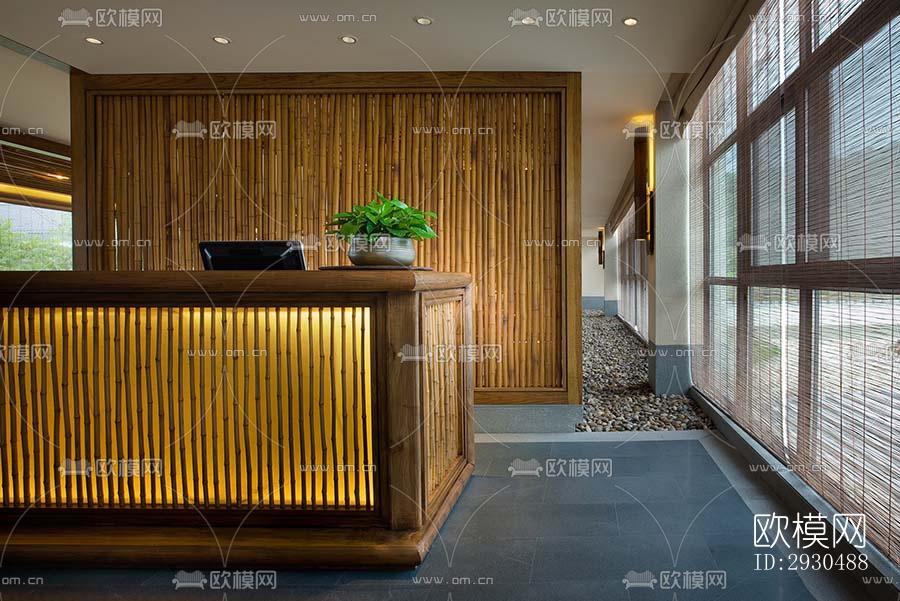 中式酒店民宿效果图下载（渲染图5）