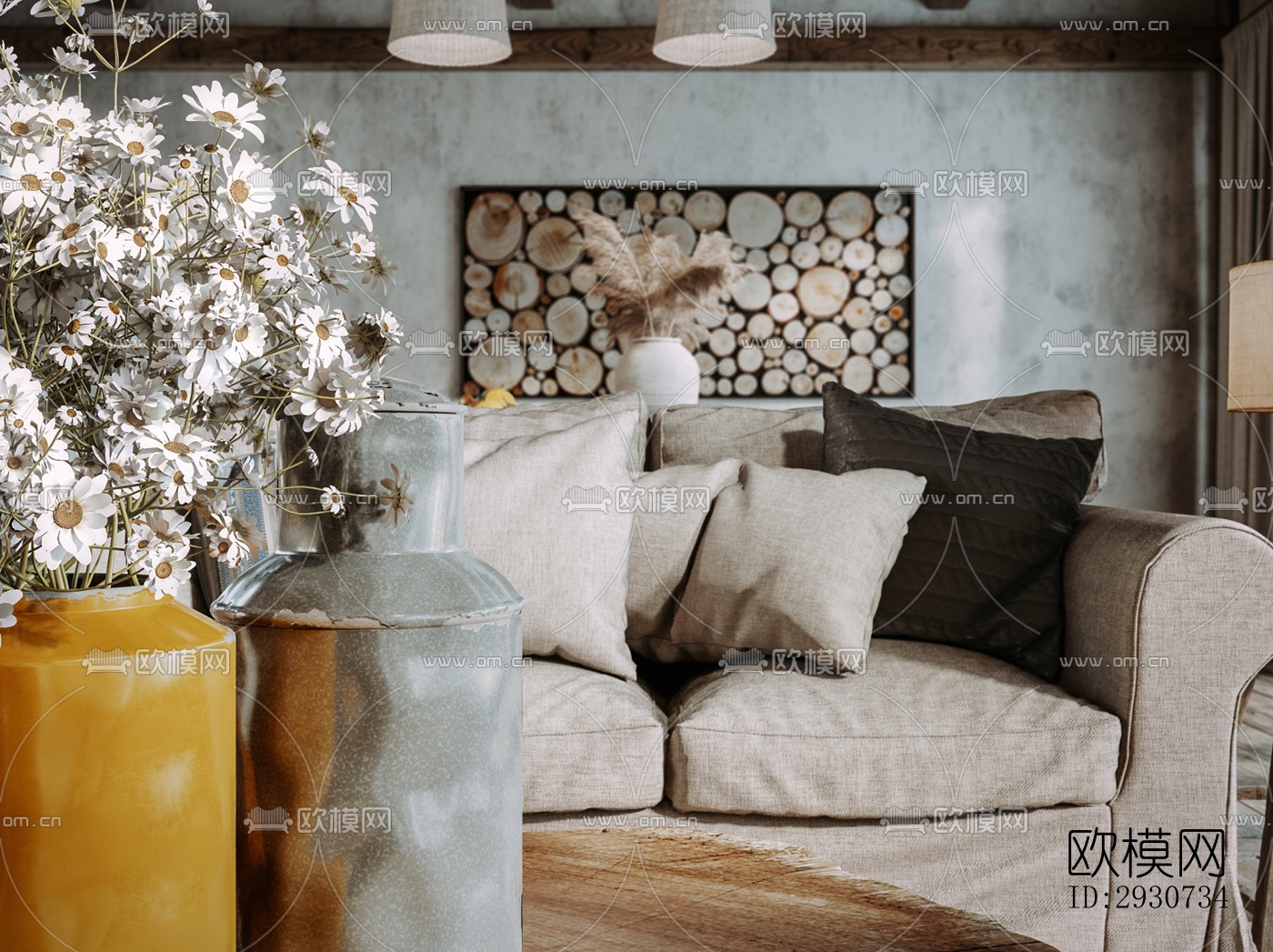 美式酒店民宿效果图下载（渲染图4）