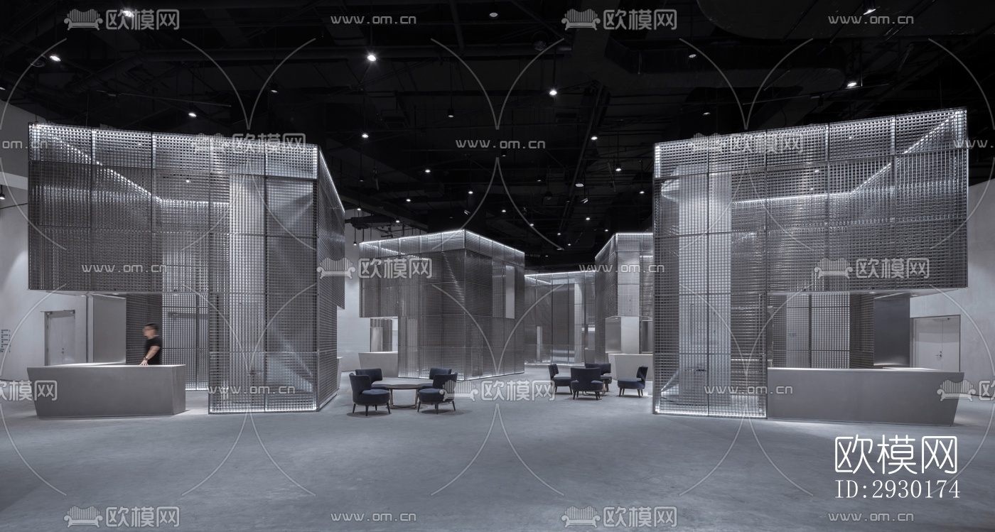 现代展览展厅效果图下载（渲染图6）