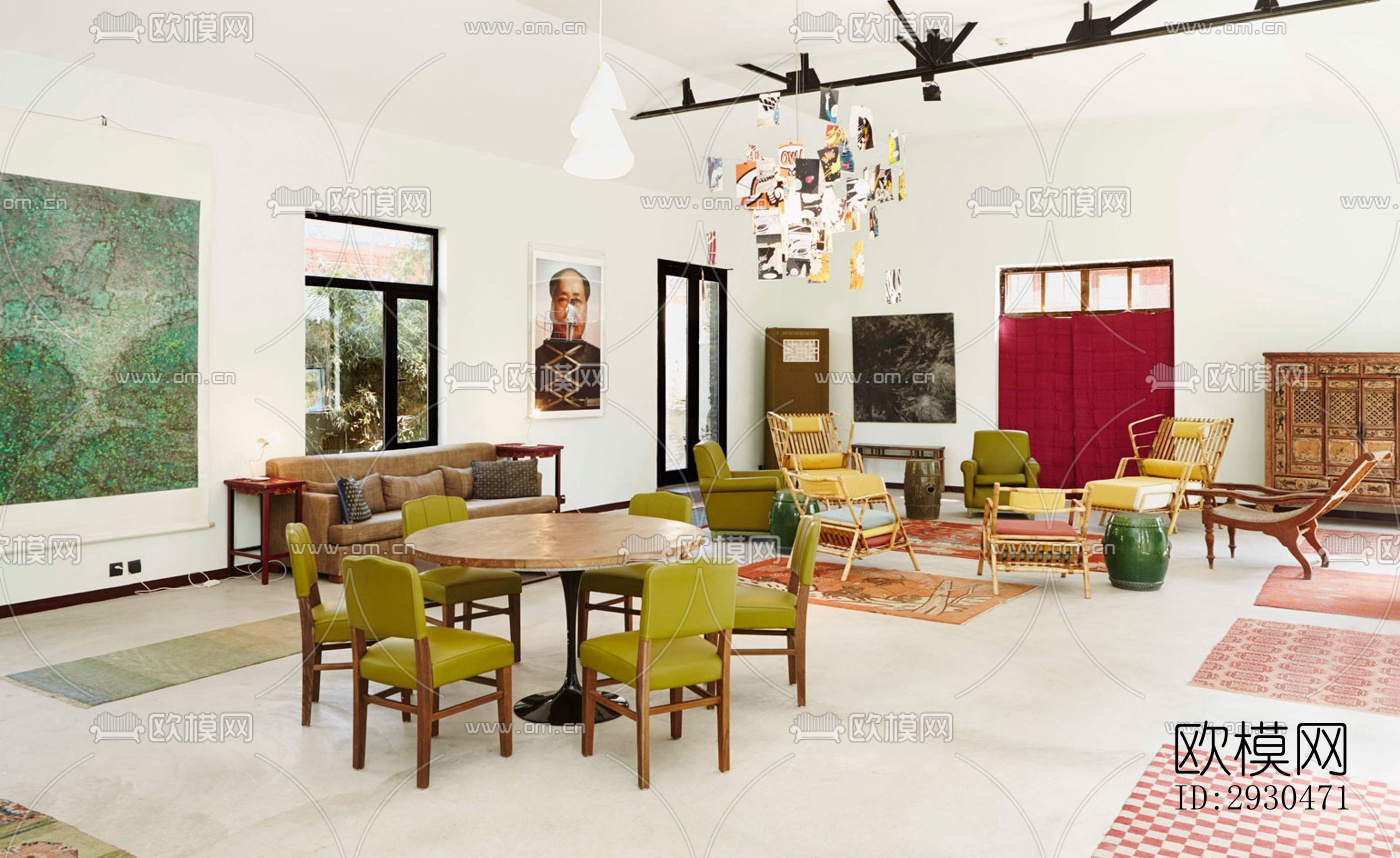 中式酒店民宿效果图下载（渲染图3）