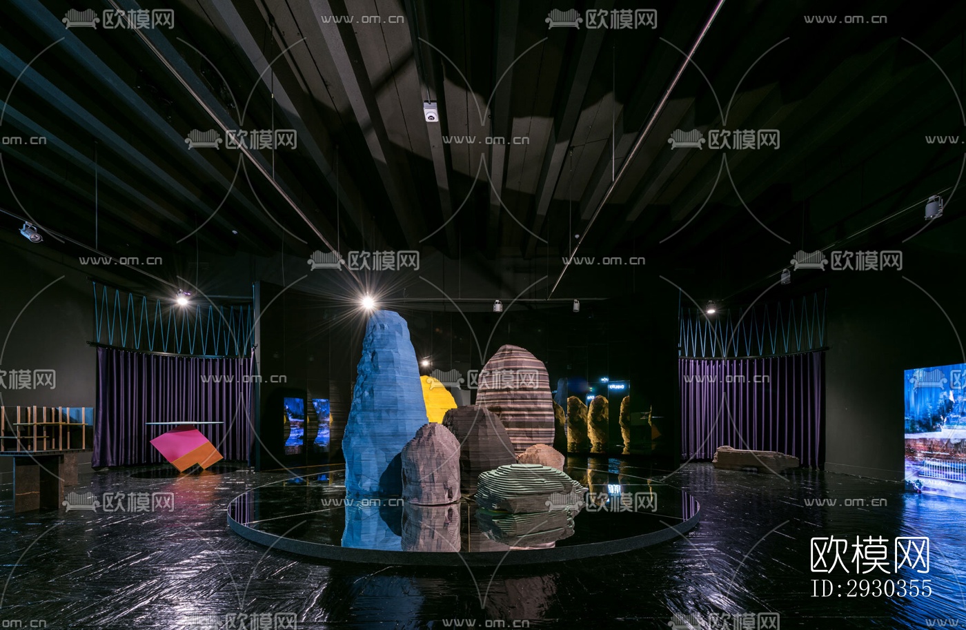 现代展览展厅效果图下载（渲染图13）