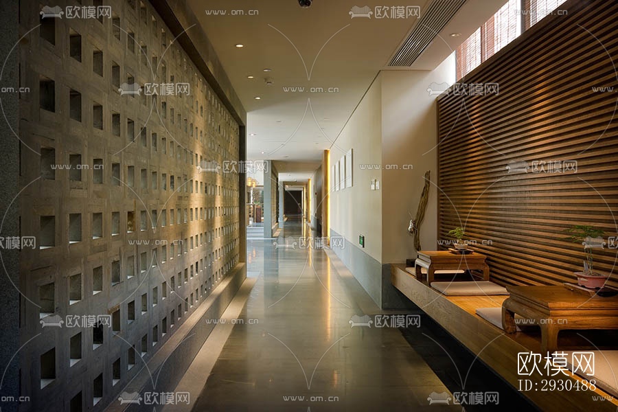 中式酒店民宿效果图下载（渲染图14）