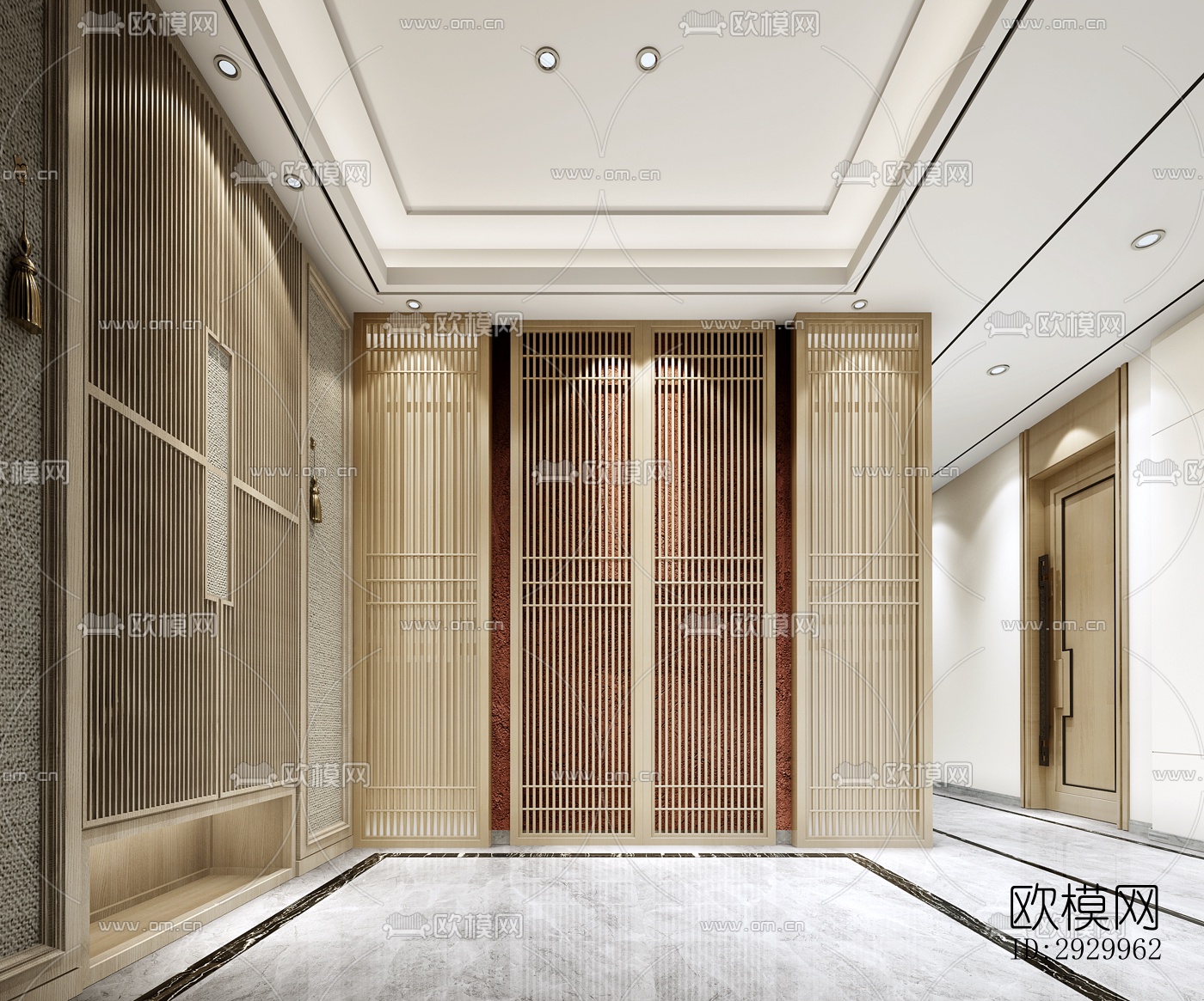 新中式售楼处效果图下载（渲染图10）