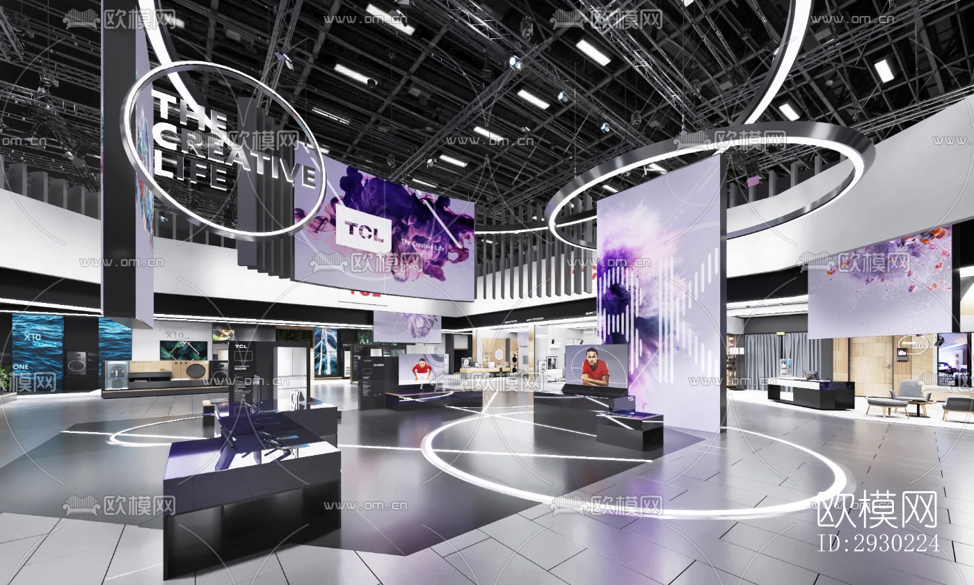 现代展览展厅效果图下载（渲染图8）