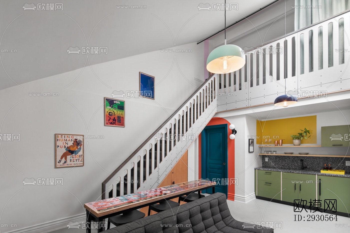 后现代酒店民宿效果图下载（渲染图4）