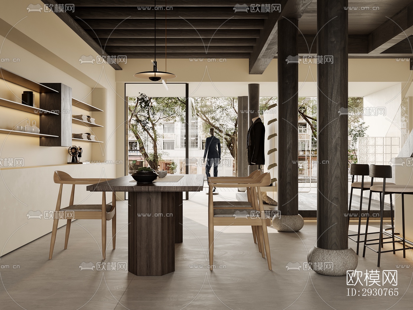 新中式零售店铺效果图下载（渲染图6）