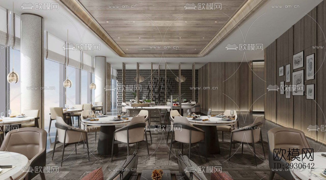 现代酒店民宿效果图下载（渲染图9）