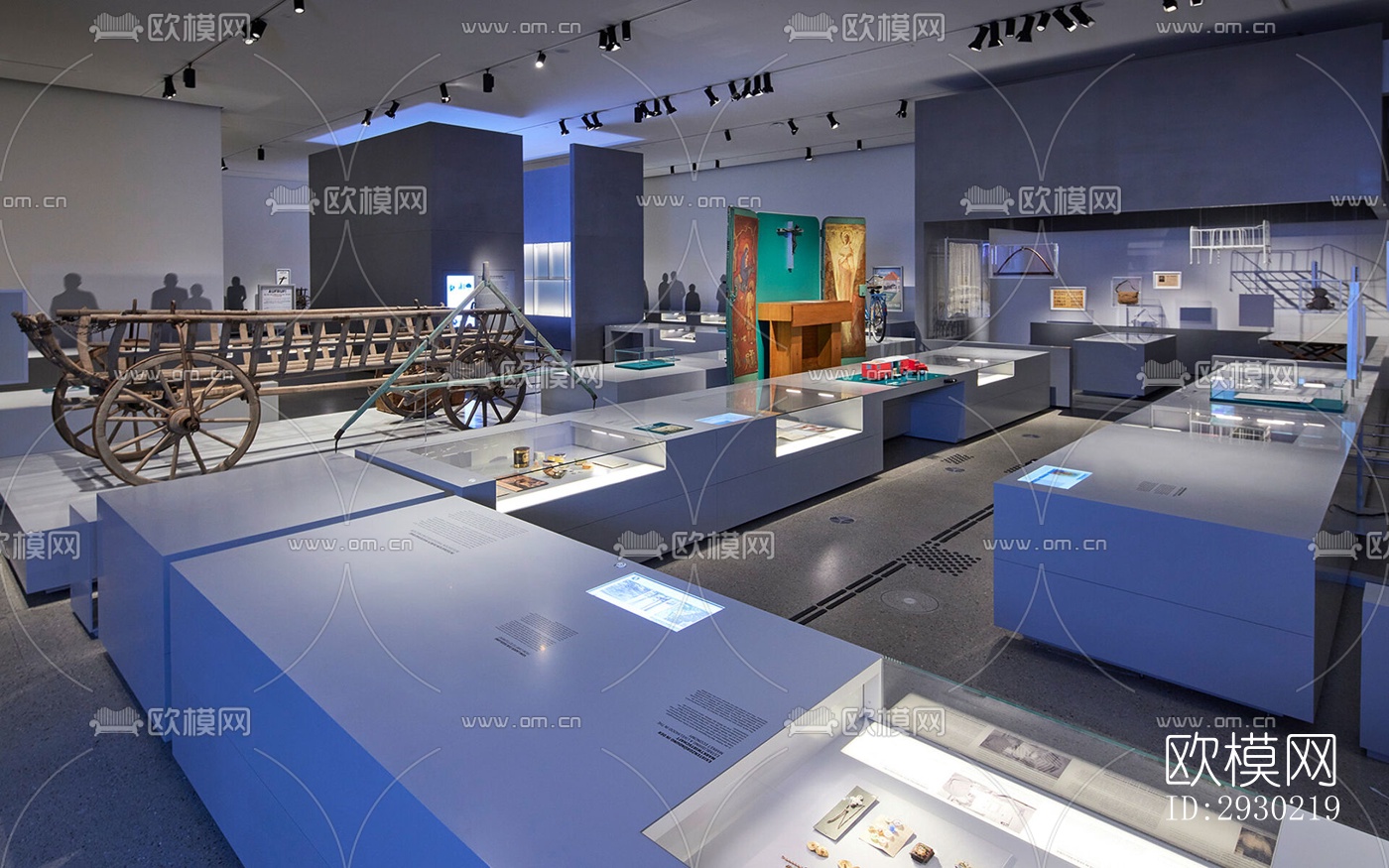 现代展览展厅效果图下载（渲染图9）