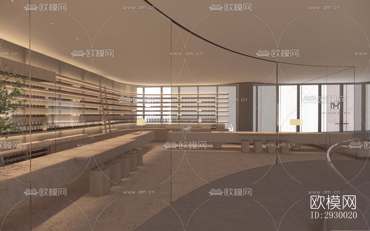 侘寂展览展厅效果图下载（渲染图5）