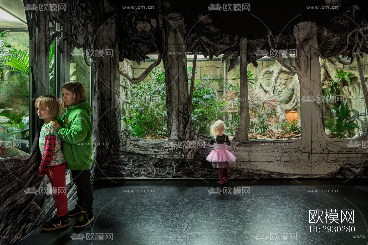 现代展览展厅效果图下载（渲染图7）