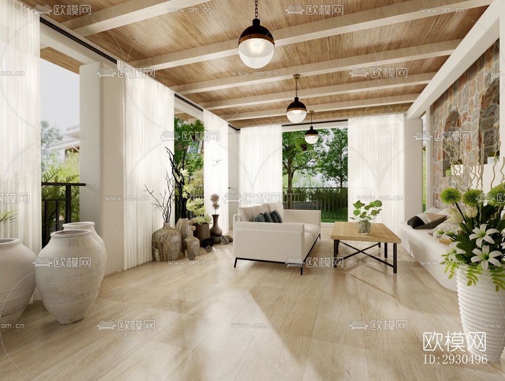 侘寂酒店民宿效果图下载（渲染图8）