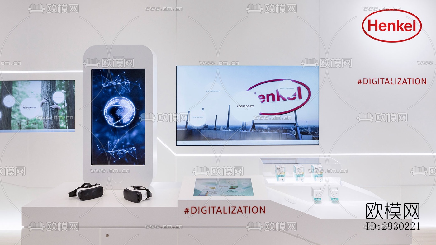 现代展览展厅效果图下载（渲染图3）