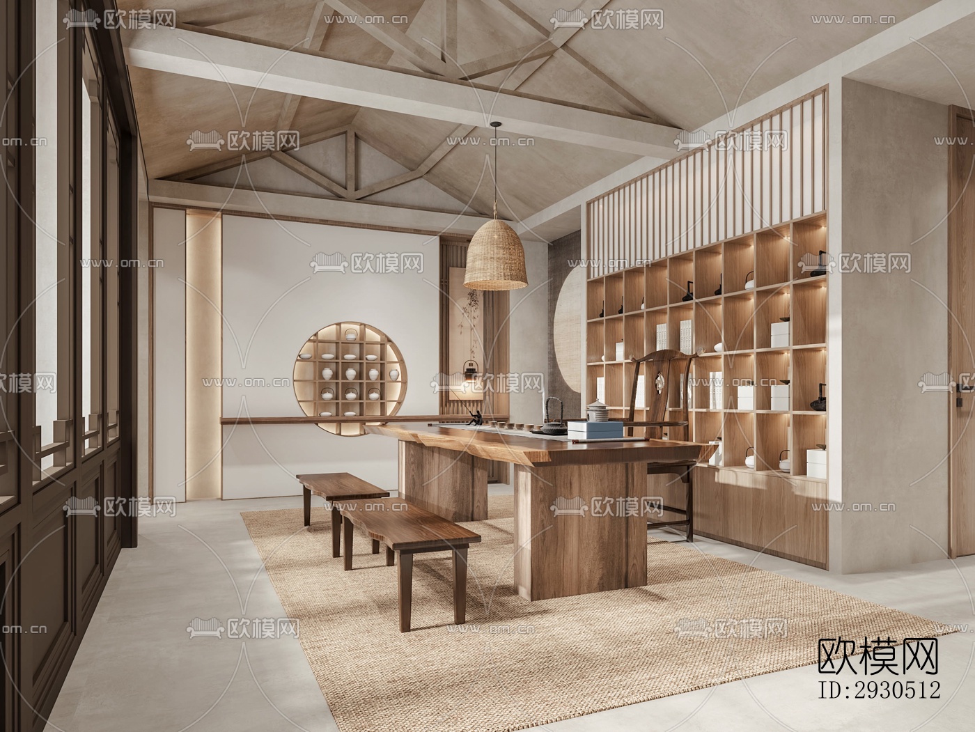 侘寂酒店民宿效果图下载（渲染图3）