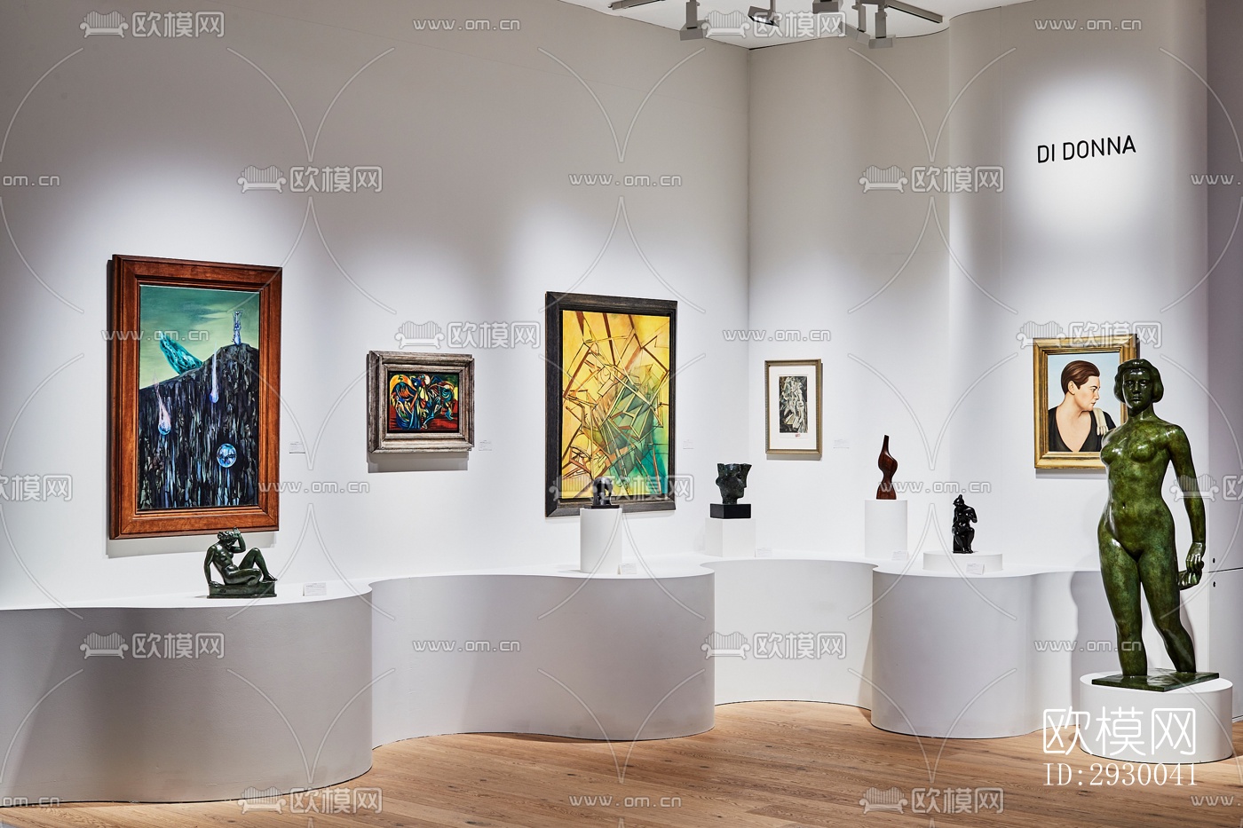 后现代展览展厅效果图下载（渲染图6）