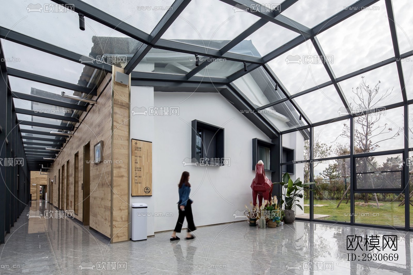 现代酒店民宿效果图下载（渲染图10）