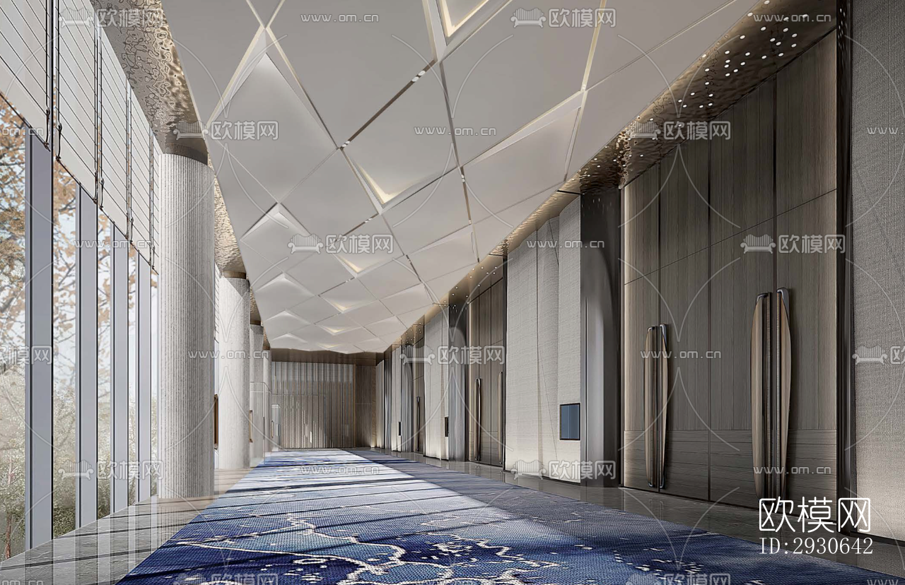 现代酒店民宿效果图下载（渲染图6）