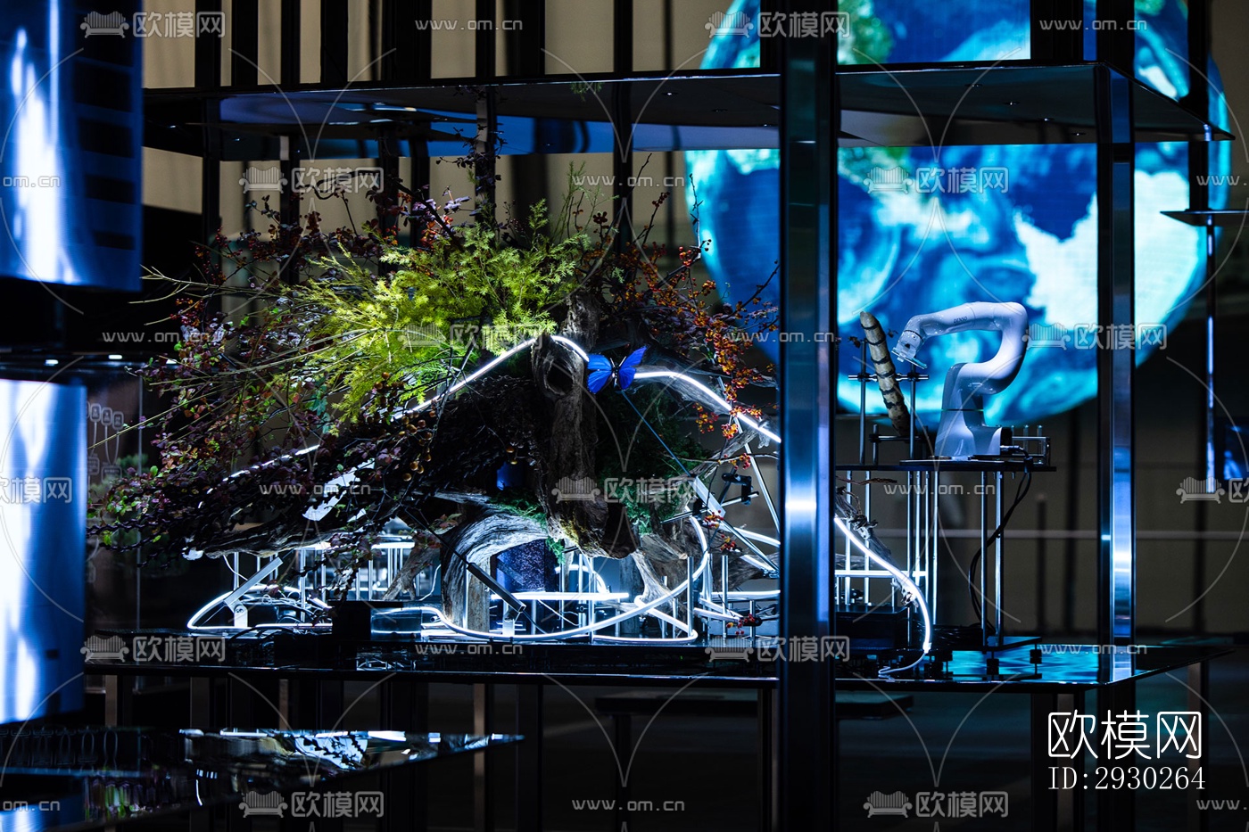 现代展览展厅效果图下载（渲染图2）