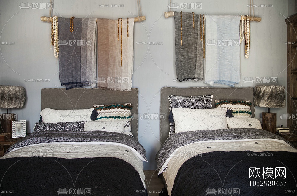 中式酒店民宿效果图下载（渲染图8）