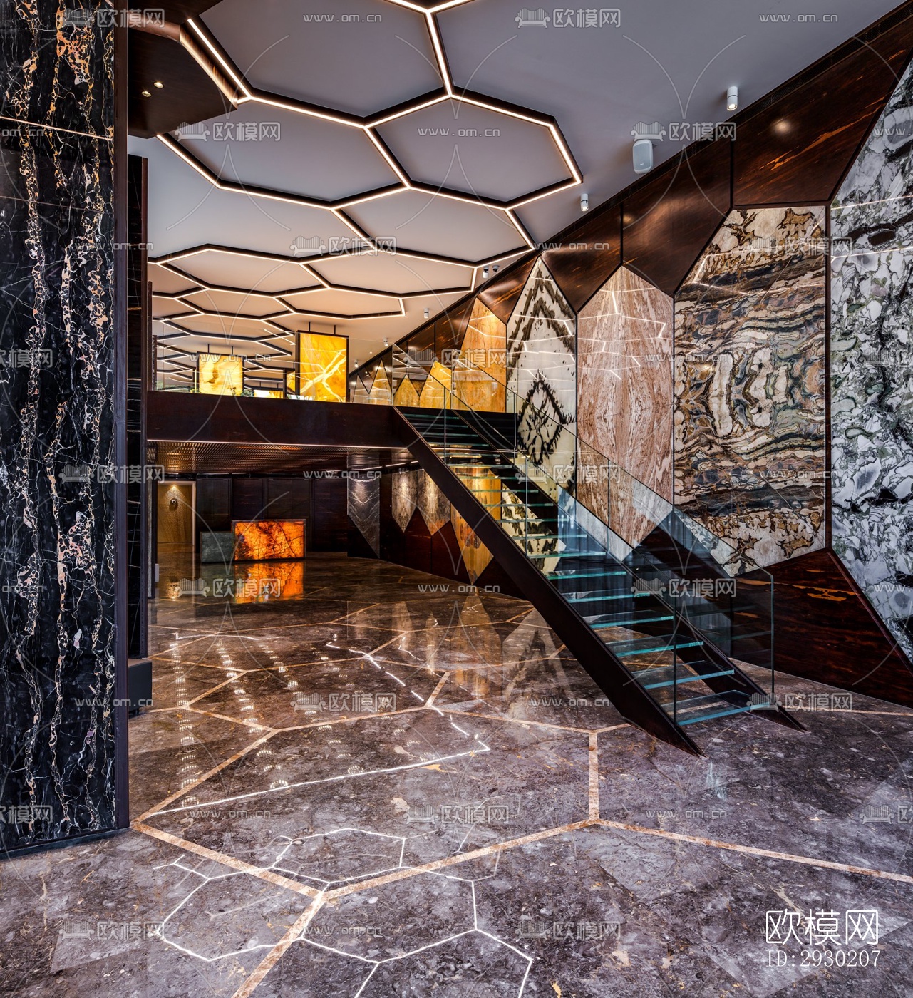 现代展览展厅效果图下载（渲染图2）