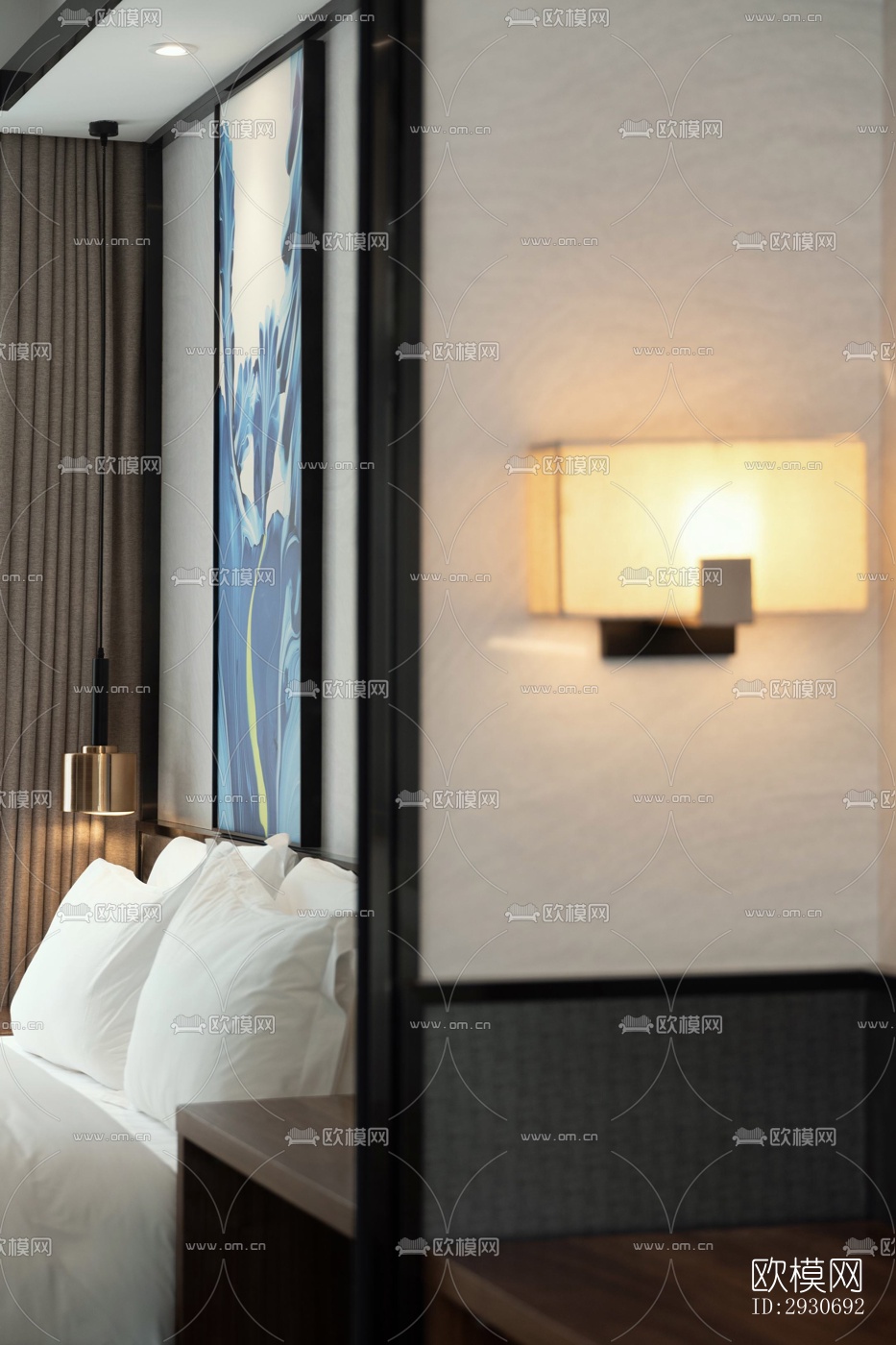 现代酒店民宿效果图下载（渲染图7）