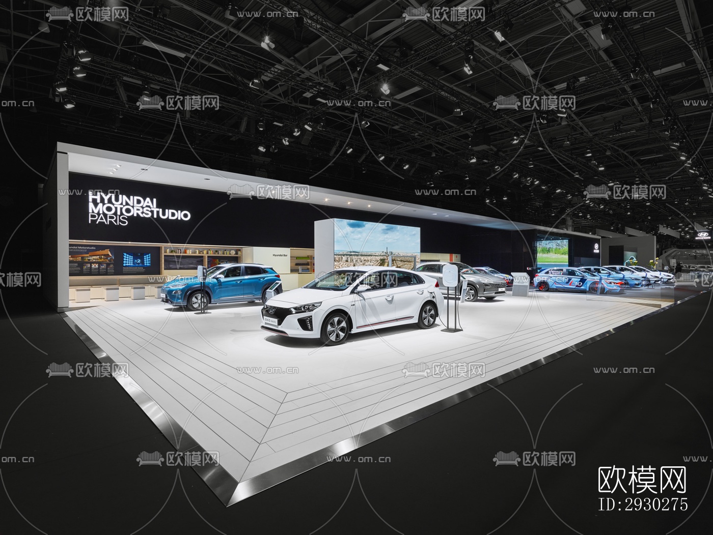 现代展览展厅效果图下载（渲染图1）