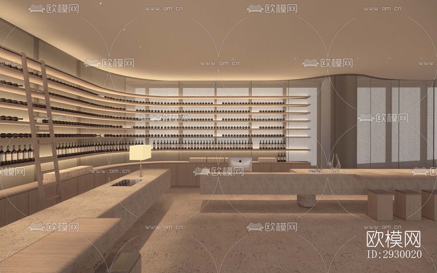 侘寂展览展厅效果图下载（渲染图6）