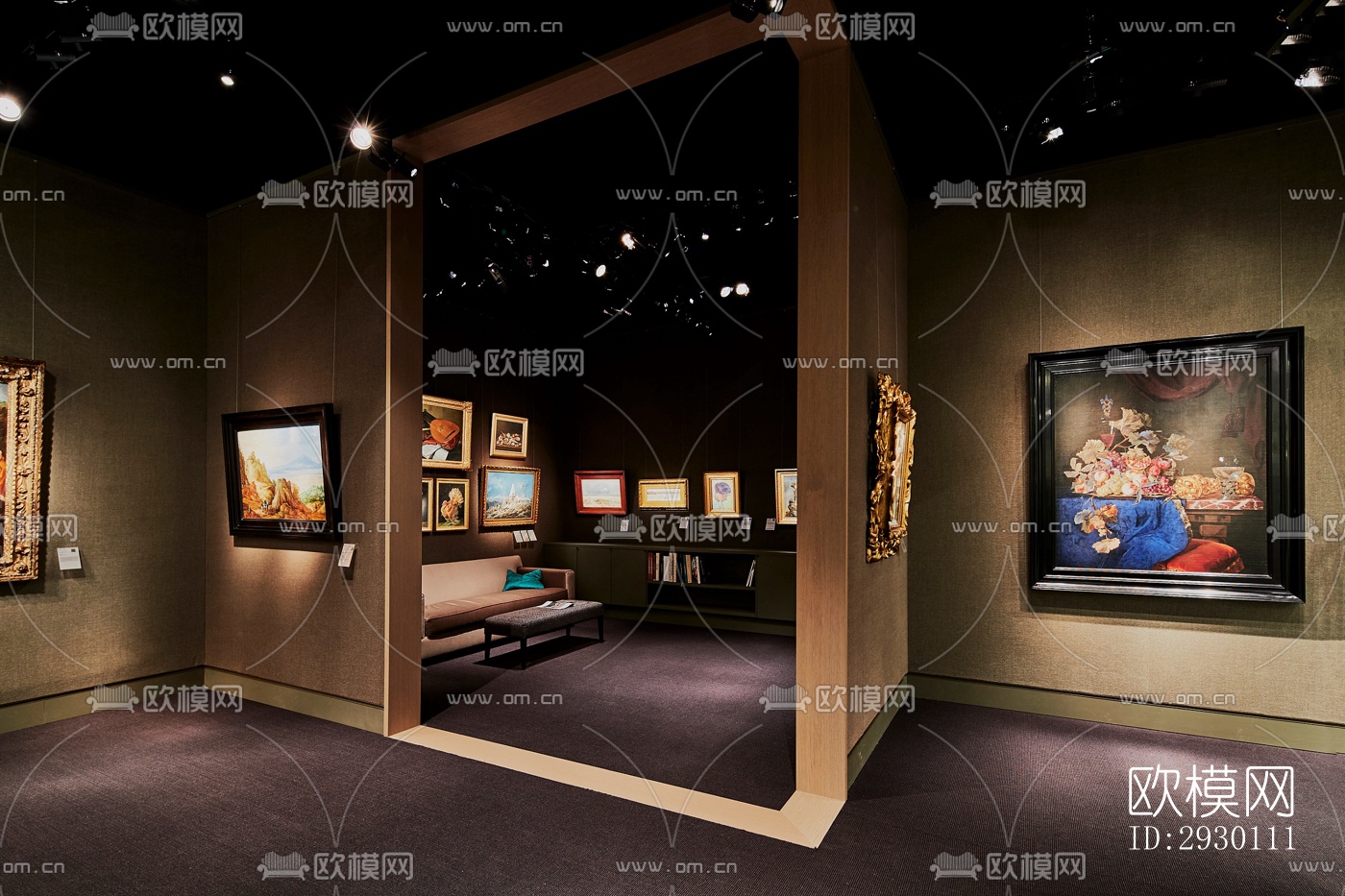 欧式展览展厅效果图下载（渲染图1）