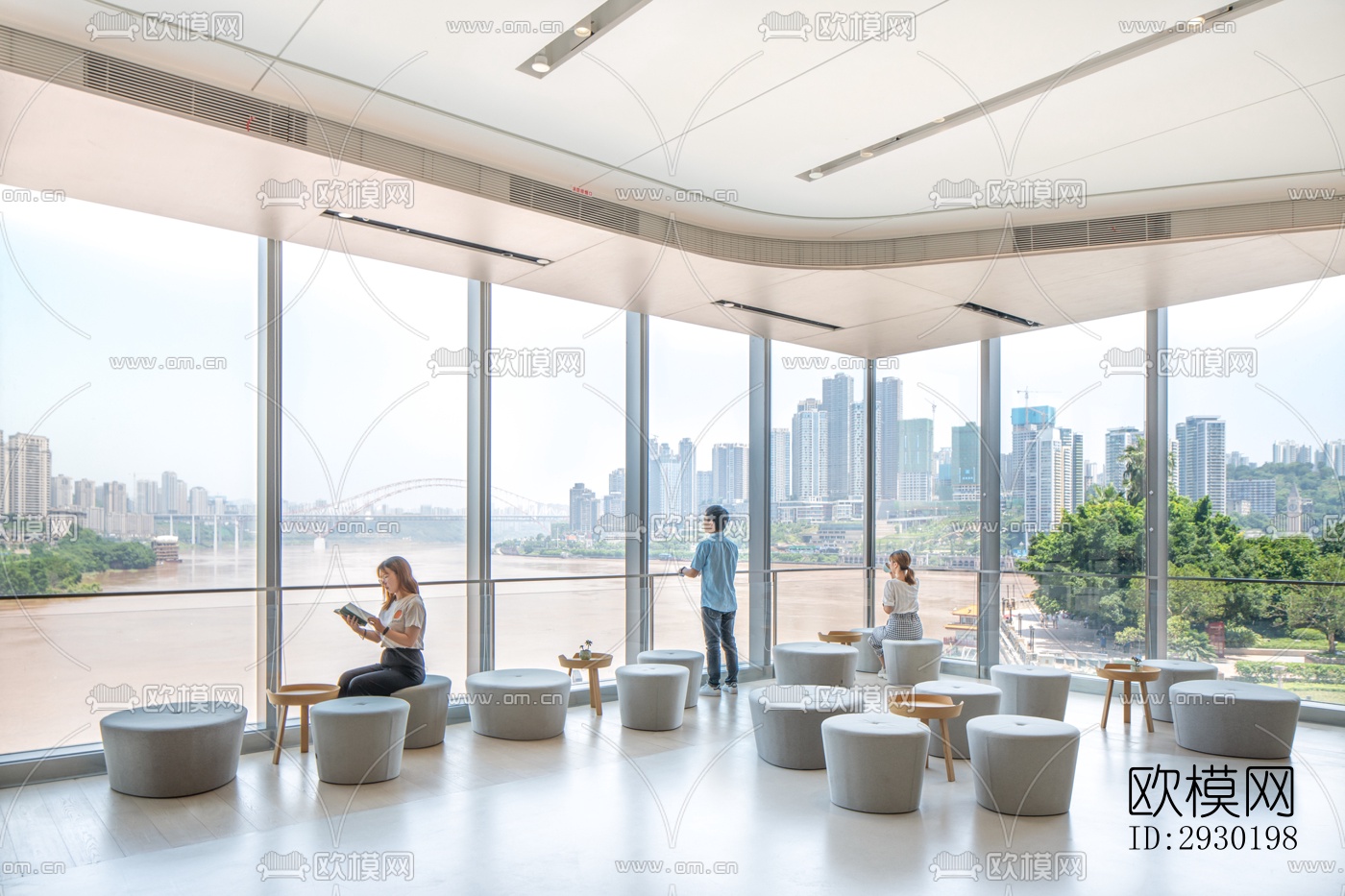 现代展览展厅效果图下载（渲染图5）