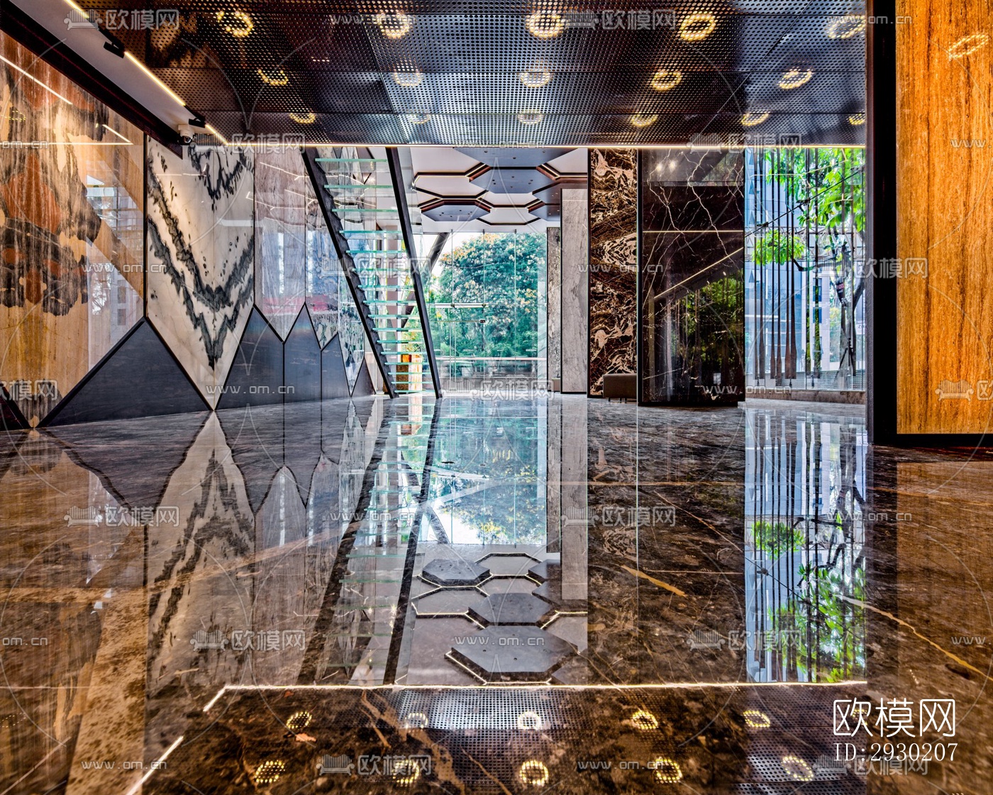 现代展览展厅效果图下载（渲染图3）