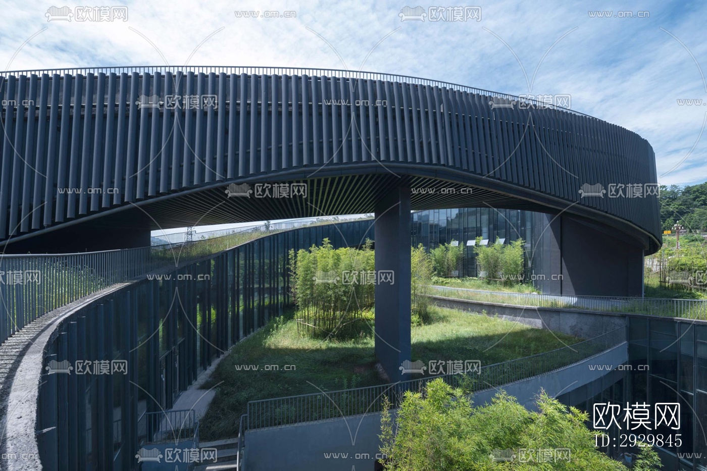 现代文体建筑效果图下载（渲染图5）