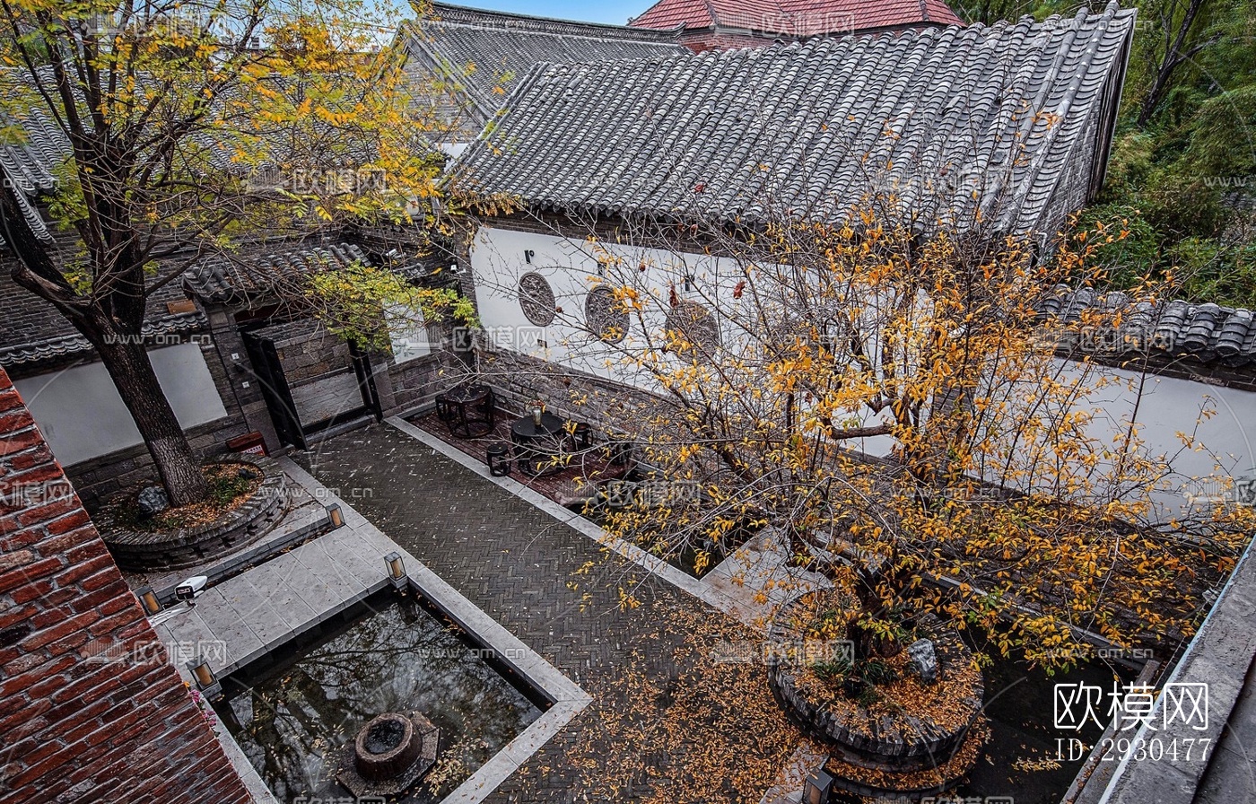 中式酒店民宿效果图下载（渲染图1）