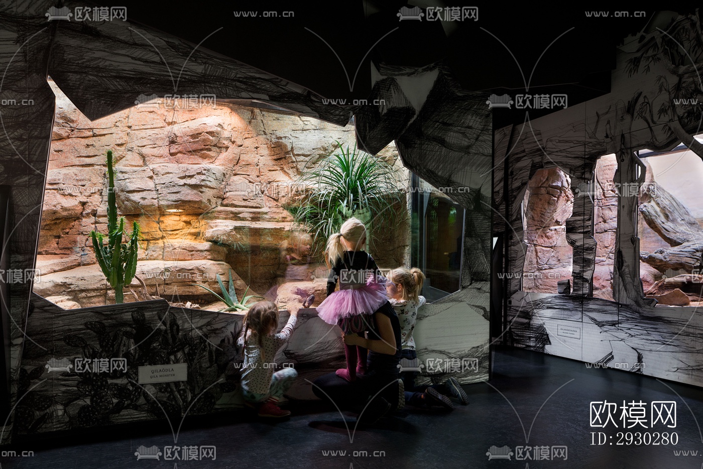 现代展览展厅效果图下载（渲染图4）