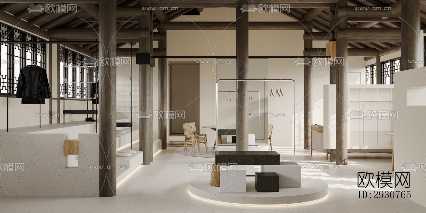 新中式零售店铺效果图下载（渲染图12）