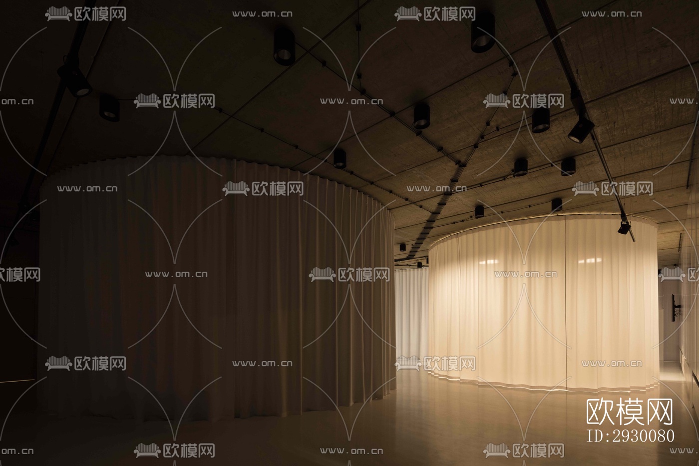 工业风展览展厅效果图下载（渲染图3）