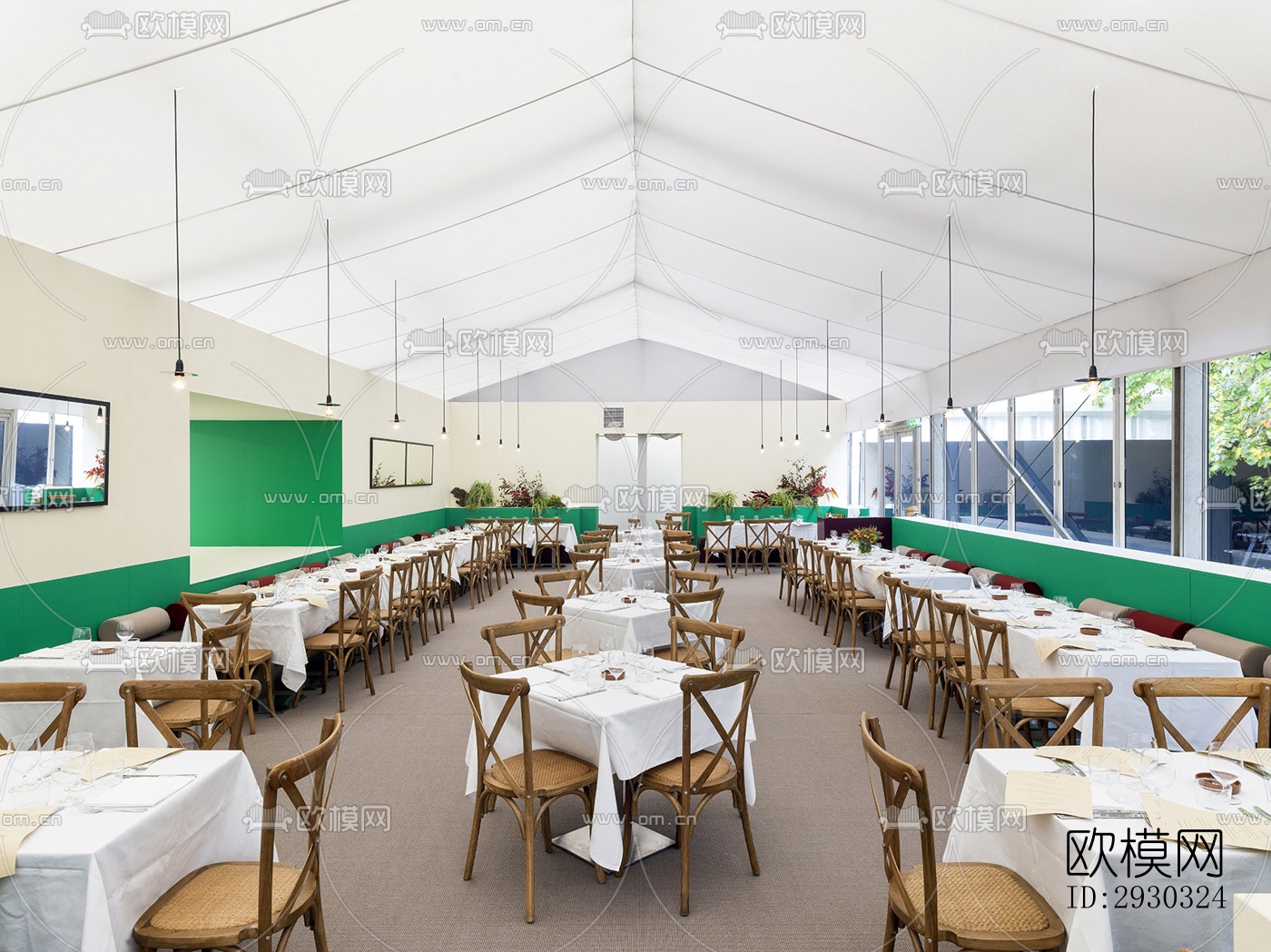 现代展览展厅效果图下载（渲染图2）