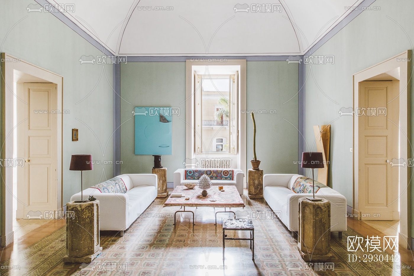 中古风酒店民宿效果图下载（渲染图5）