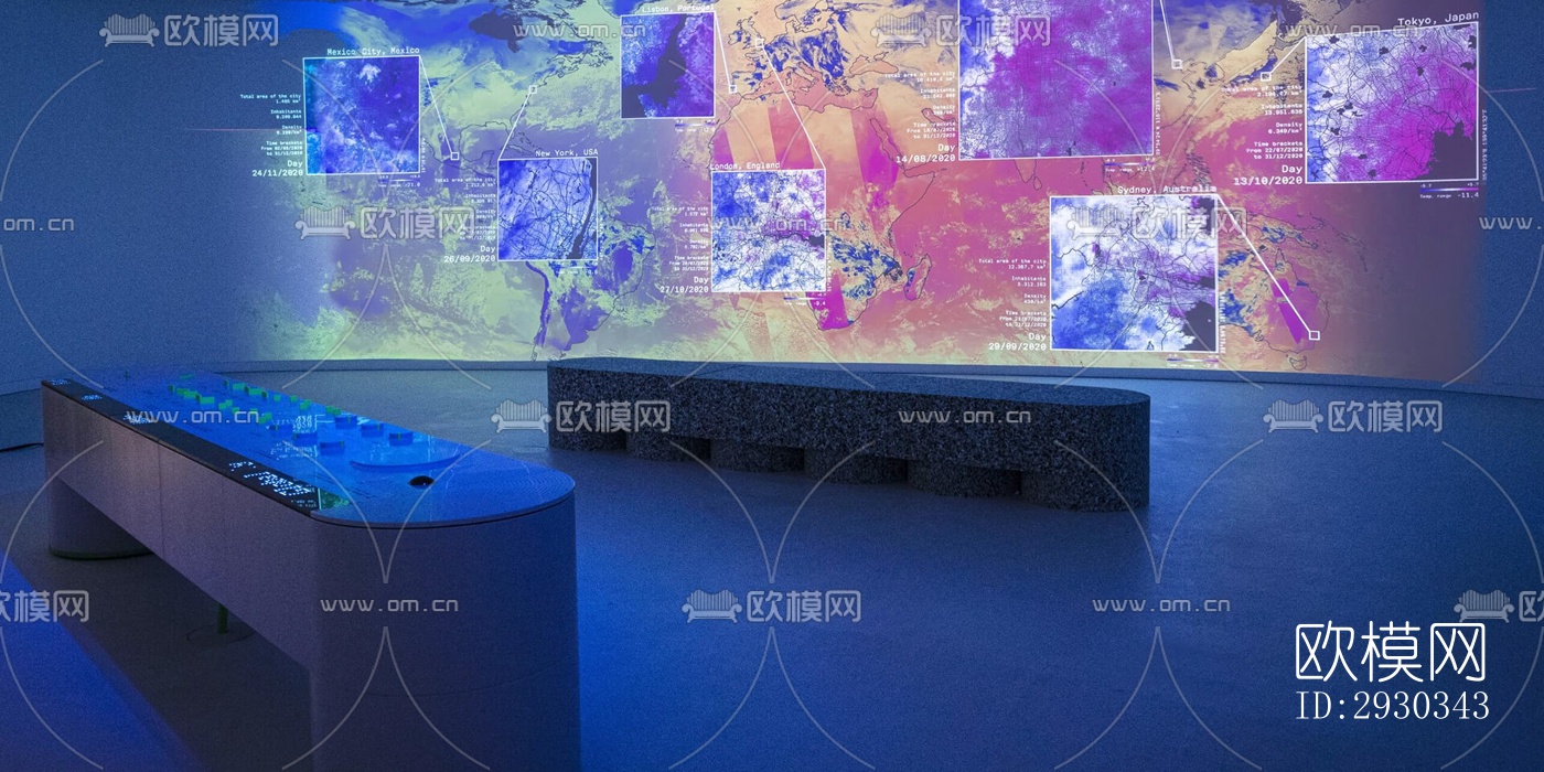 现代展览展厅效果图下载（渲染图11）