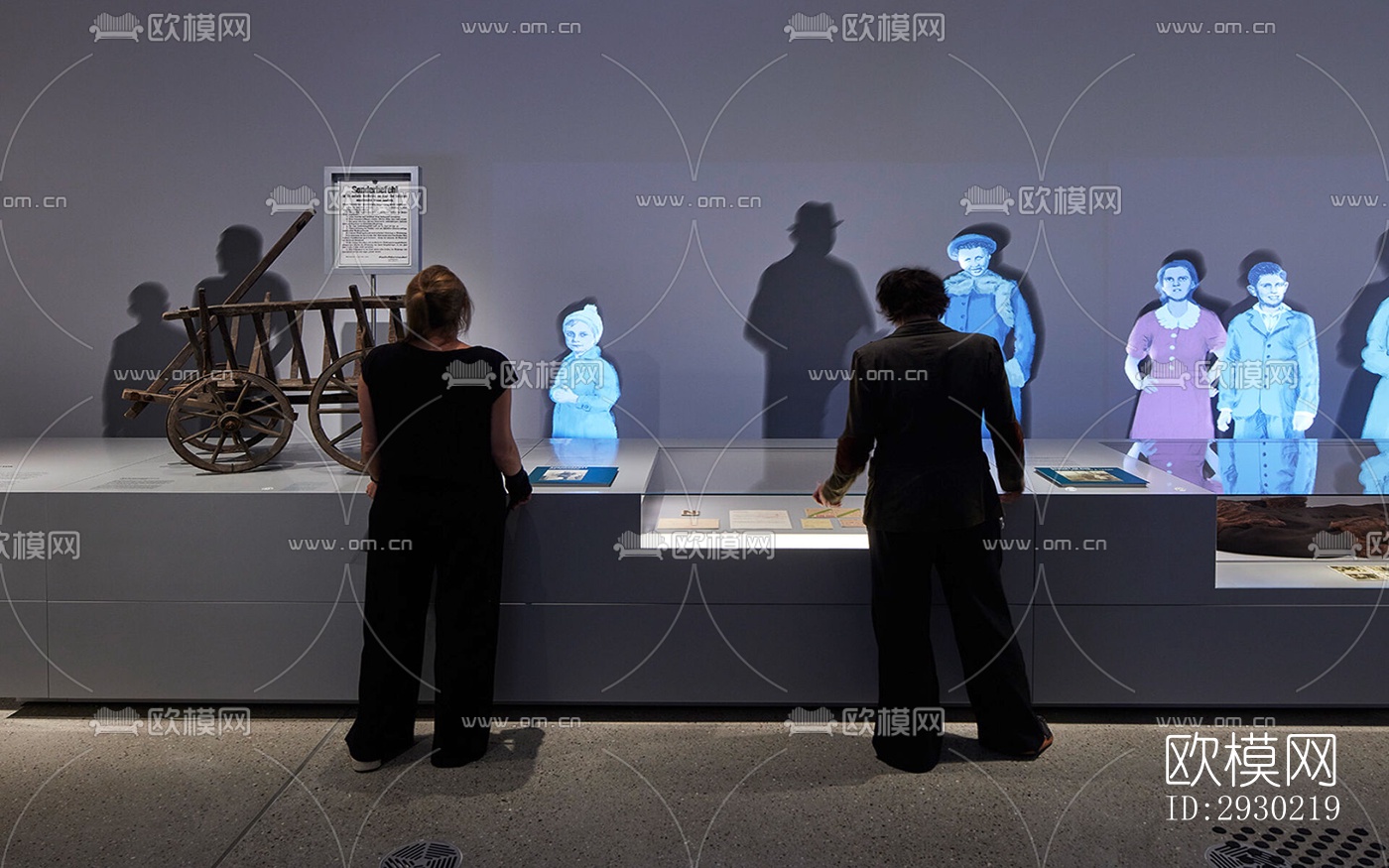 现代展览展厅效果图下载（渲染图1）