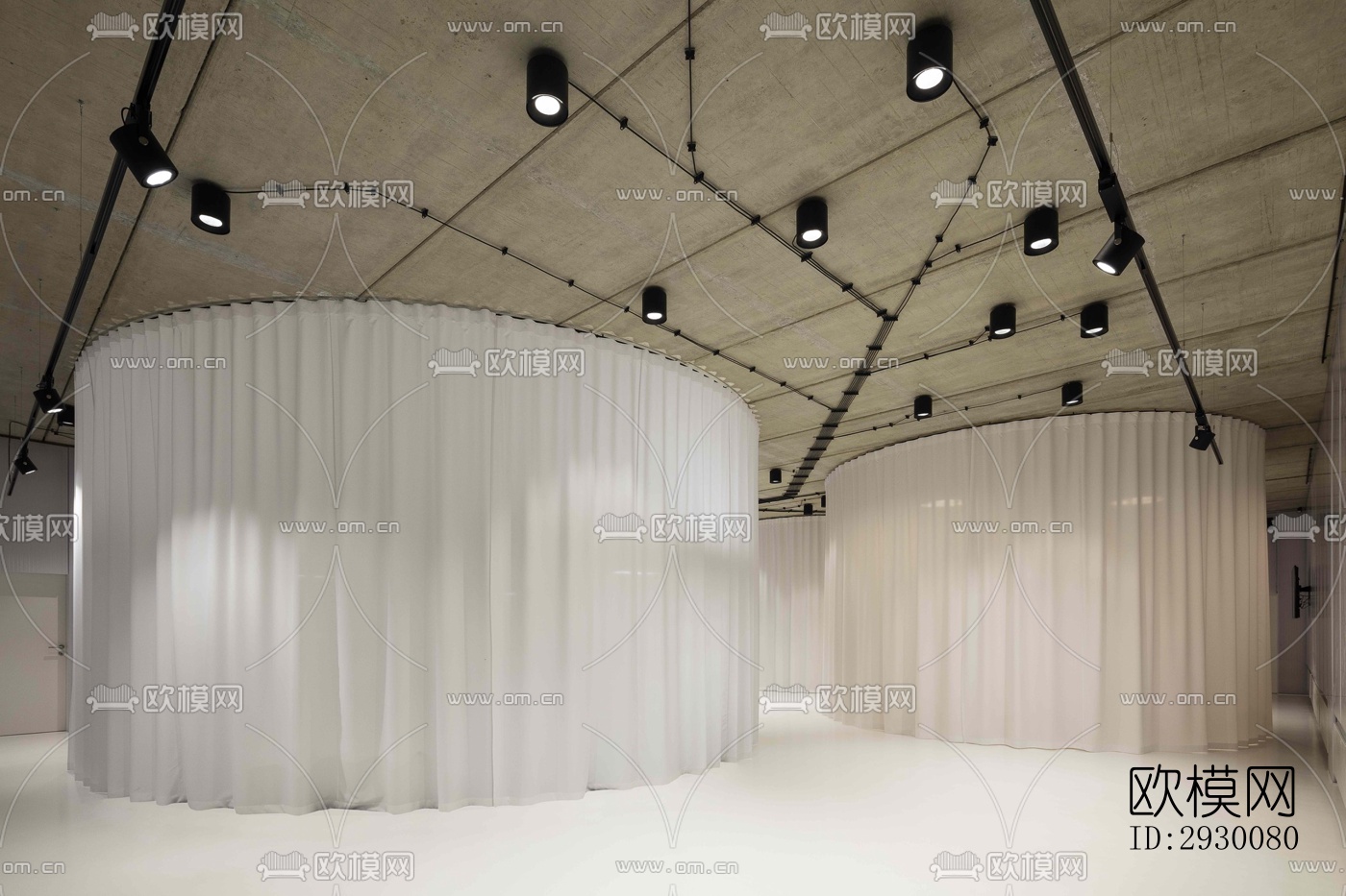 工业风展览展厅效果图下载（渲染图8）