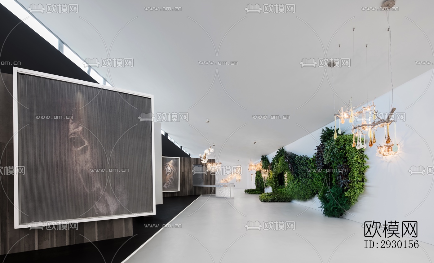 现代展览展厅效果图下载（渲染图9）