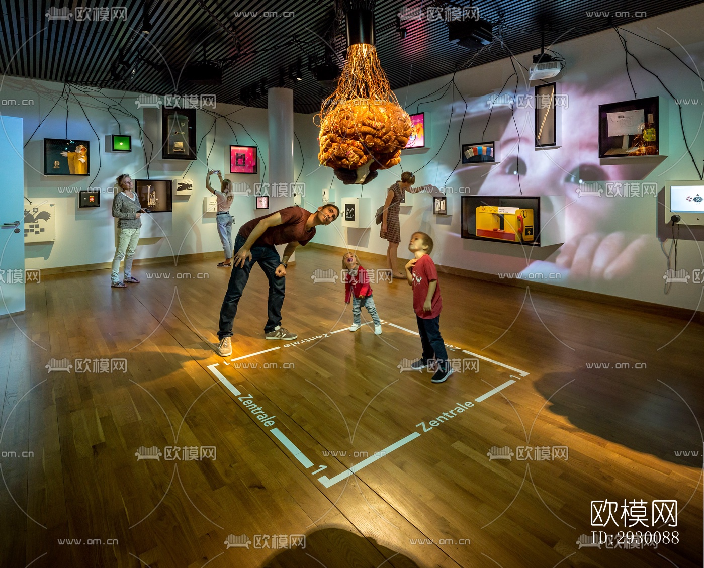 工业风展览展厅效果图下载（渲染图7）