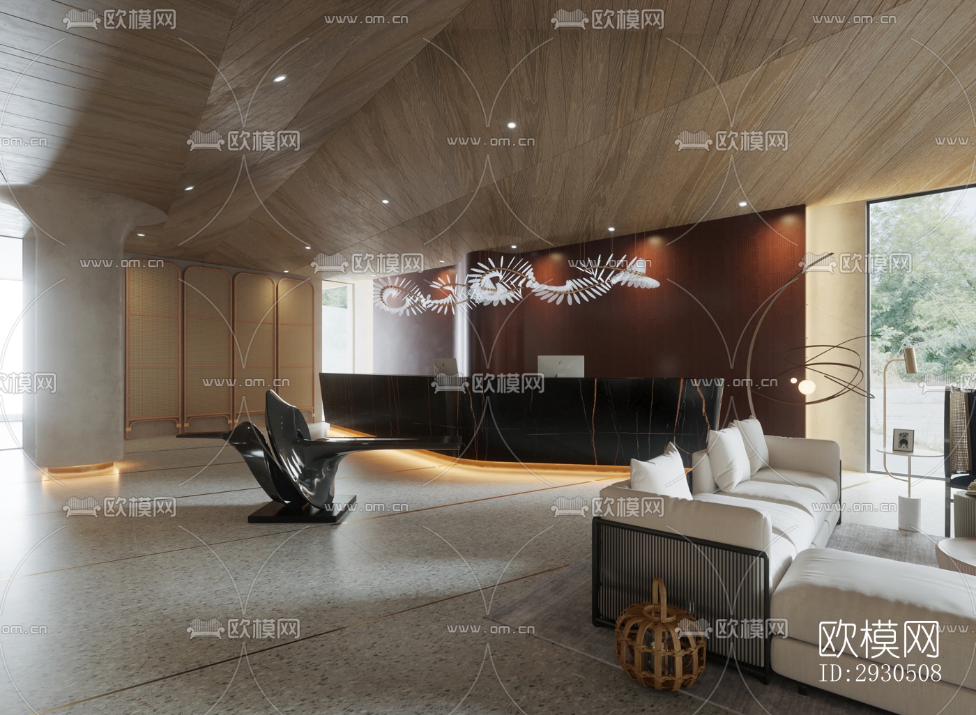 侘寂酒店民宿效果图下载（渲染图2）