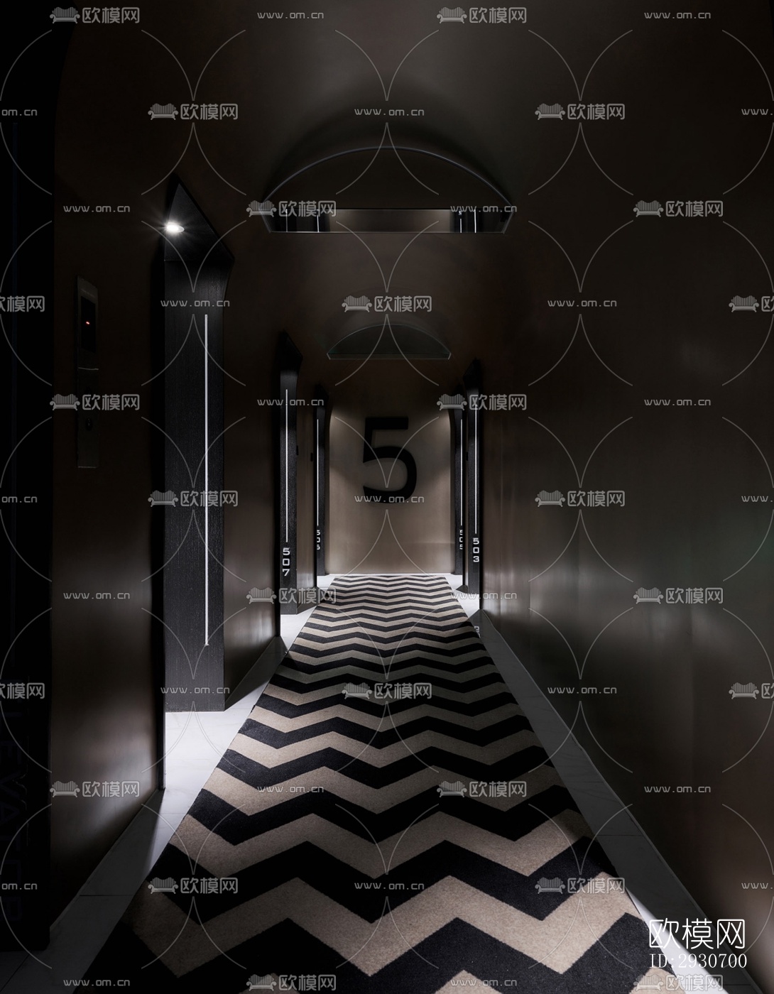 现代酒店民宿效果图下载（渲染图11）